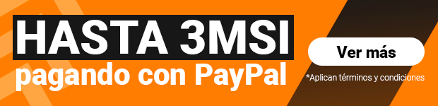 Hasta 3MSI pagando con PayPal