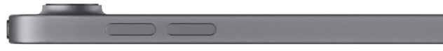 iPad Air 10.9 horizontal enfoque a los botones de volumen