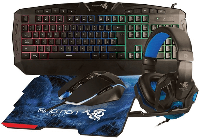 Kit Gamer NGC-KRAKEN Azul de frente