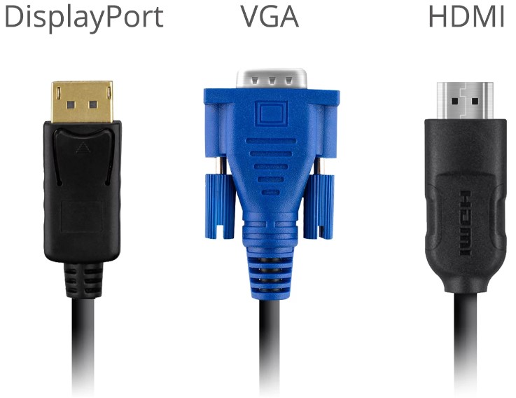 Puertos DP, VGA y HDMI