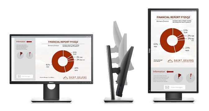 Flexibilidad Monitor Dell P2217h