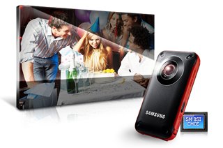 Videocámara Samsung W350, Full HD, 5.5 Mpx, Zoom Óptico de 1X, LCD 2.3