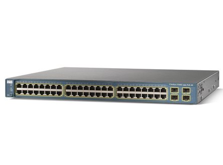 Switch Cisco Catalyst 3560G 48 Puertos 10/100/1000, PoE, 4 SFP Standard  Image - WS-C3560G-48PS-S