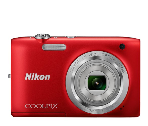 Cámara Nikon Coolpix S2800, 2.7", 20.1MPX, Zoom 5x, HD, Rojo - S2800 RED