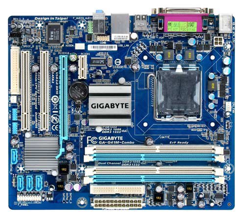 Tarjeta Madre Gigabyte GA-G41M-COMBO - Socket 775 - Audio - Red - DDR3  800/1066/1333 MHz - VGA - Micro ATX - GA-G41M-COM