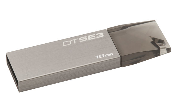 Memoria USB Kingston DTSE3 - 16GB - USB 2.0 - Gris - DTSE3S/16GB