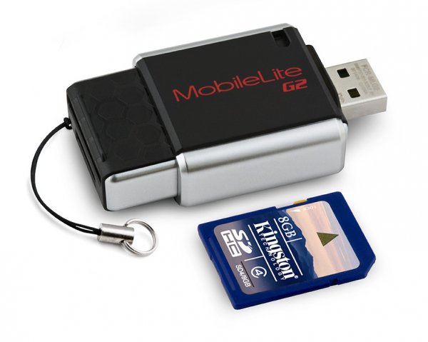 KINGSTON MOBILELITE G2 MULTI-CARD READER W/8GB SD CARD