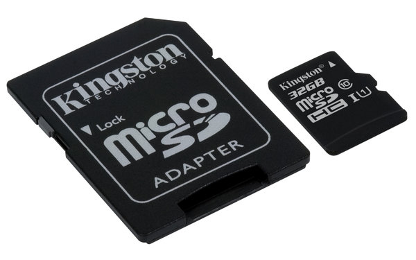 Memoria Micro SDHC Kingston - 32GB - Clase 10 - UHS-I - Con Adaptador -  SDC10G2/32GB