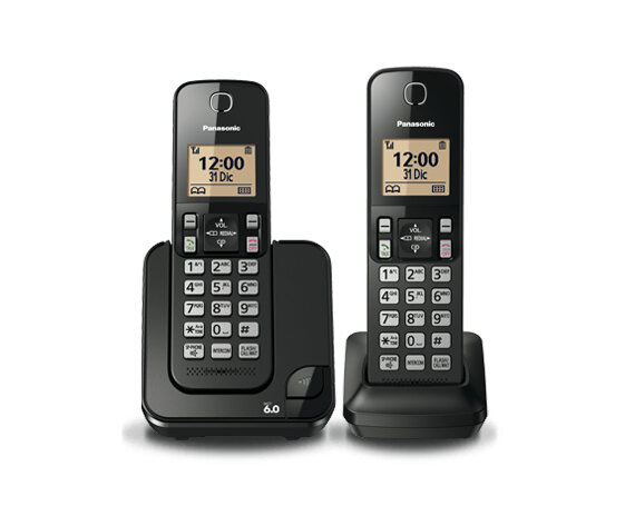 Panasonic Teléfono Fijo Inalámbrico KX-TG6521GB Negro