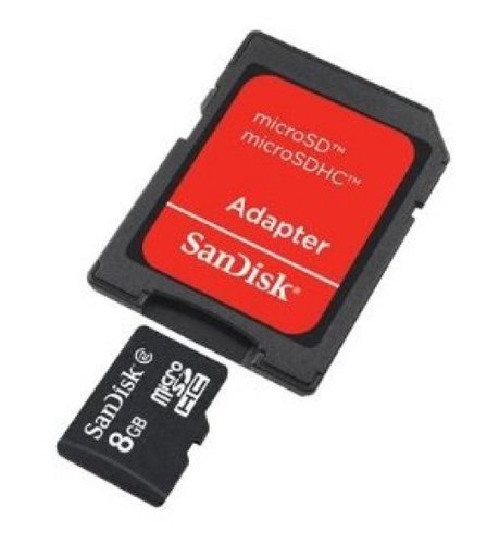 SanDisk SDSDQM-008G-B35A Tarjeta de memoria microSD+Adaptador SD de 8 GB negro 