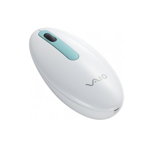 Mouse Sony VAIO Bluetooth, Blanco y Aqua - VGP-BMS21/WILA