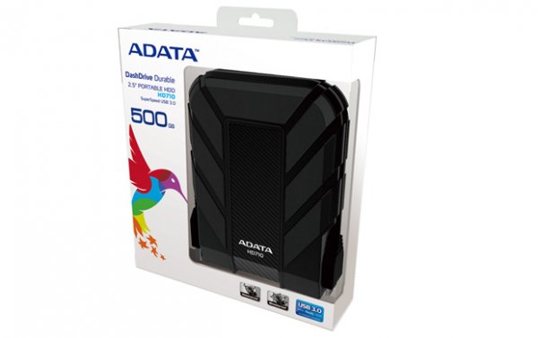 Disco Duro Externo ADATA 500GB, HD710, 2.5", 3.0, Contragolpes Negro, Win 7/Mac/Linux + Estuche Koskin - HDP-