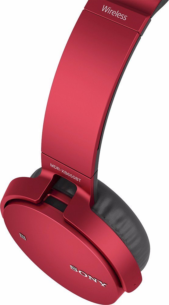 Audifonos Sony Extra Bass - Bluetooth - Micrófono - Rojo - MDR-XB650BT/R