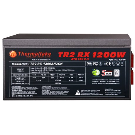 Fuente de Poder Thermaltake Modular 1200 Watts - TRX-1200M
