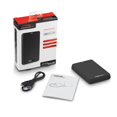 Disco Duro Externo Toshiba Canvio Basics 3.0, 1TB, USB 3.0, Negro -  HDTB110XK3BA