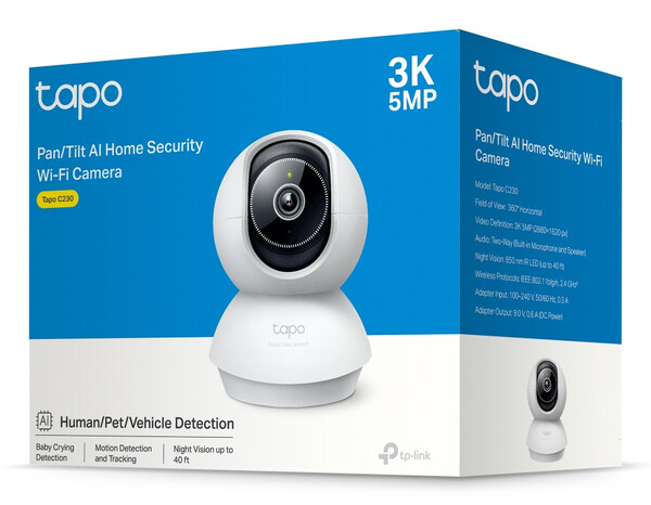 CAMARA WIFI TP LINK TAPO C230 360 GRADOS CON VISTA 3K Y DETECCIN IA AVANZADA - Hikvision