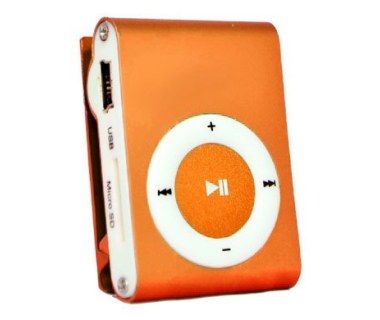 Mini Reproductor MP3 BRobotix 093045 MicroSD USB Naranja