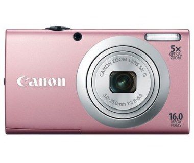 Cámara Canon PowerShot A2400 16 Zoom Óptico 5X, LCD Rosa - 6189B001AA