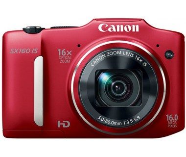 Cámara Digital Canon PowerShot SX160 IS, 16 Mpx, LCD 3", Roja -  6801B001AA/BA