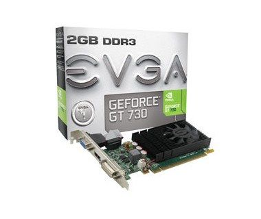 Tarjeta de Video EVGA GeForce GT 730 - 2GB - DDR3 - PCIE 2.0 - DVI-I - HDMI  - VGA - 02G-P3-2732-KR