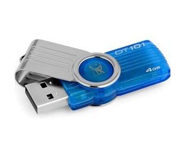Memoria USB Kingston DataTraveler 101 G2, 4GB, Azul - DT101G2/4GBZ