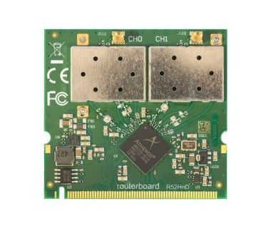 Tarjeta miniPCI MikroTik R52HnD - Inalmbrica - 2.4/5Ghz - 2x MMCX