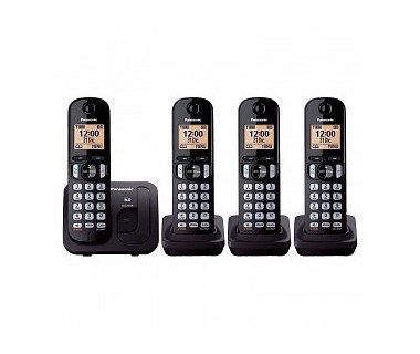 Panasonic KX-TGC384 Sistema de teléfono inalámbrico con 4 teléfonos - Negro