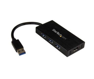 vestir Culo plato Adaptador de Video Externo, Multimonitor, USB 3.0 a HDMI, con Hub  Concentrador USB de 3 Puertos, 1920x1200, 1080p - USB3
