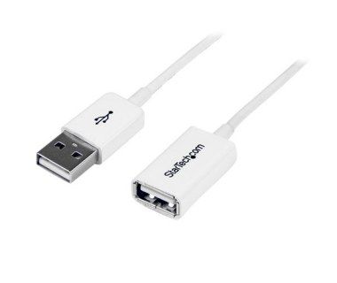 Cable StarTech.com 3m Extension Alargador USB 2.0 Macho a Hembra, Blanco -  USBEXTPAA3MW