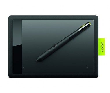 Tableta Wacom Bamboo Splash CTL-471 - 14.7 X 9.2 Cm - Electromagnética -  Cableado - USB - Negro/Lima