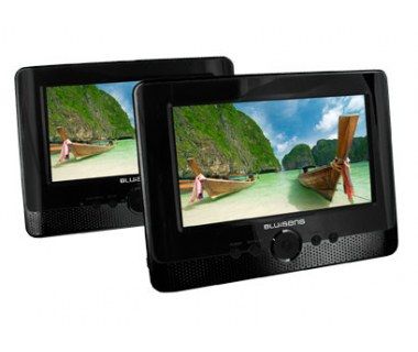 DVD Portátil Blusens Doble Pantalla, LCD 7", Kit para - P63